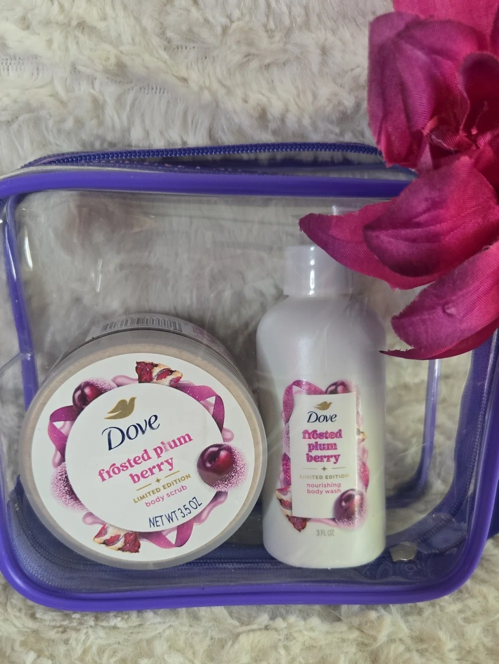Accessories Gift Set with Purple Flower Accent